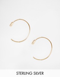 Серьги-кольца из позолоченного серебра ASOS - С золотым покрытием