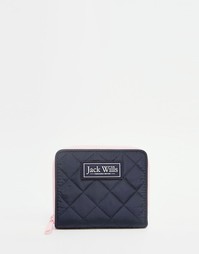 Нейлоновый кошелек на молнии Jack Wills - Стеганый темно-синий