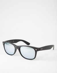 Солнцезащитные зеркальные очки-вайфареры Ray-Ban RB2132 - Черный