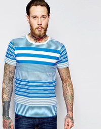 Футболка с синими полосками Edwin - Royal blue stripes