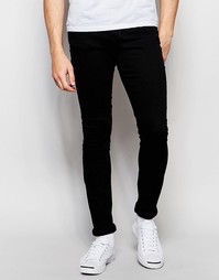 Черные супероблегающие джинсы с заниженным шаговым швом Dr Denim Leroy