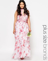 Платье макси с принтом Fame And Partners Plus River - Мульти
