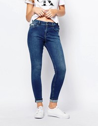 Джинсы скинни с завышенной талией Calvin Klein Jeans - Синий