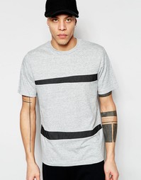 Футболка с сетчатой вставкой Izzue - Вереск-серый