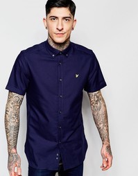 Темно-синяя оксфордская рубашка с короткими рукавами Lyle &amp; Scott