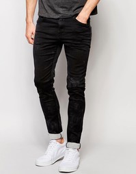 Черные джинсы скинни Replay Mirhal - Черный крашеный деним