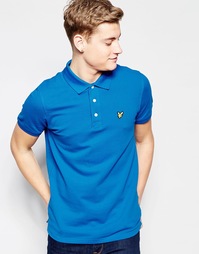 Синяя футболка-поло с логотипом в виде орла Lyle &amp; Scott
