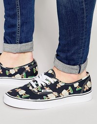 Синие парусиновые кеды Vans Authentic V4MKID9 - Синий