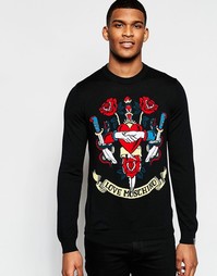 Топ с вязаным рисунком Love Moschino Tattoo - Черный