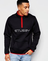 Флисовый свитшот через голову Stussy - Черный