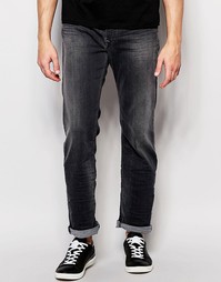Серые прямые свободные джинсы Diesel Jeans Waykee 662U