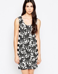 Платье-футболка с принтом пальм See By Chloe - Черно-белый