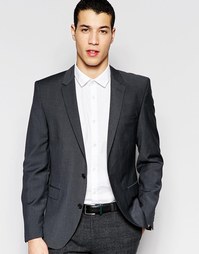 Темно-серый пиджак узкого кроя из шерстяной смеси Selected Homme