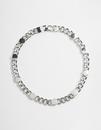 Ожерелье из цепочки с крупными звеньями ASOS - Серебряный