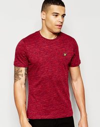 Красная меланжевая футболка Lyle &amp; Scott - Burgandy