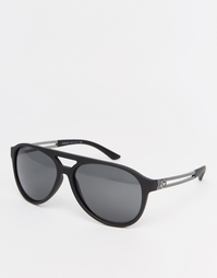 Солнцезащитные очки с плоским верхом Versace - Черный