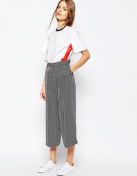 Струящаяся юбка‑брюки в полоску Sportmax Code - 007 черный