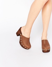 Кожаные туфли на каблуке в стиле 70‑х ASOS OHIO - Рыжий
