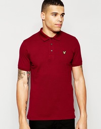Красная футболка-поло с логотипом-орлом Lyle &amp; Scott - Claret