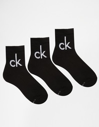 3 пары носков Calvin Klein - Черный