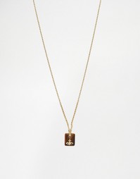 Ожерелье с подвеской из камня тигровый глаз Vivienne Westwood