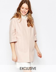Светло-розовое пальто с широкими рукавами Helene Berman - Розовый