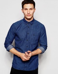 Рубашка классического кроя Nudie Jeans Stanley - Ярко-синий