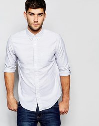 Серая оксфордская рубашка слим в полоску Abercrombie &amp; Fitch