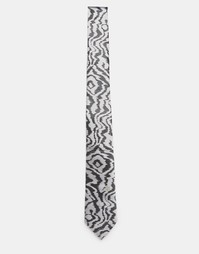 Галстук с узором в зебру 7 см Vivienne Westwood - Белый