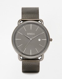 Черные часы из нержавеющей стали Breda Linx - Черный