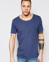 Футболка с одним карманом Nudie Jeans - Синий мираж