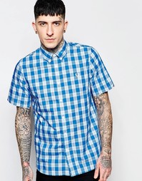 Рубашка слим с короткими рукавами и принтом тартан Fred Perry