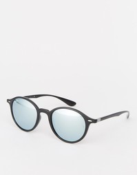 Зеркальные солнцезащитные очки в круглой оправе Ray-Ban