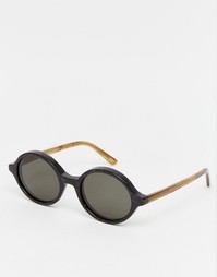 Круглые черные солнцезащитные очки Han Kjobenhavn Doc - Черный