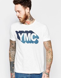 Белая футболка с принтом YMC - Белый