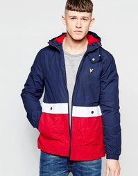 Синяя куртка с контрастными вставками Lyle &amp; Scott - Синий