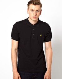 Футболка-поло с логотипом в виде орла Lyle &amp; Scott - Черный