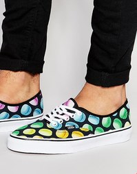 Черные кеды с принтом Vans Late Night Pack Authentic V3B9IFA - Черный