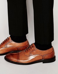 Туфли-оксфорды с отделкой на носке HUGO by Hugo Corbins - Коричневый