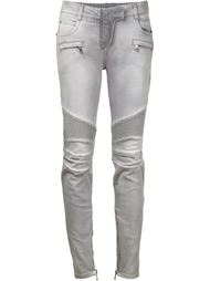 байкерские джинсы  Balmain