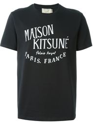 футболка с принтом логотипа   Maison Kitsuné