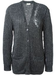 свободный кардиган в рубчик  Saint Laurent