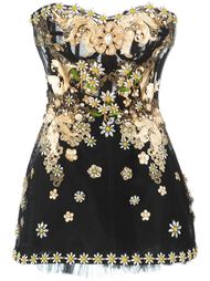 декорированное короткое платье  Dolce &amp;amp; Gabbana
