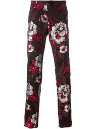 жаккардовые брюки с цветочным узором  Christian Pellizzari