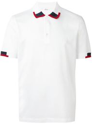 футболка-поло с контрастным воротником и окантовкой на рукавах  Brioni
