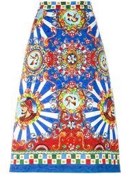 юбка с принтом Carretto Siciliano Dolce &amp;amp; Gabbana