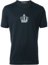 футболка с вышивкой короны  Dolce &amp;amp; Gabbana