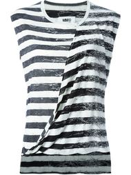 драпированный топ в полоску  Mm6 Maison Margiela