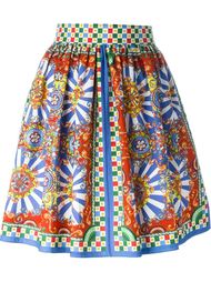 юбка с принтом Carretto Siciliano  Dolce &amp;amp; Gabbana