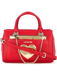 heart detail chain tote bag Love Moschino